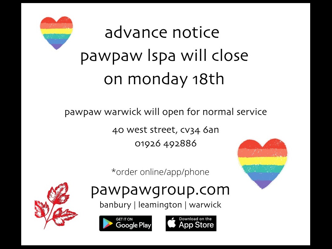 pawpaw leamington closed jan 18